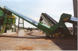 Convoyeur à courroie pour copeaux / chip plant